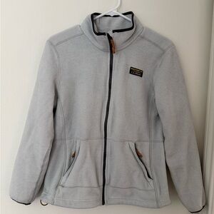 L.L. Bean Light Gray Fleece Jacket Full Zip Women’s Size Medium